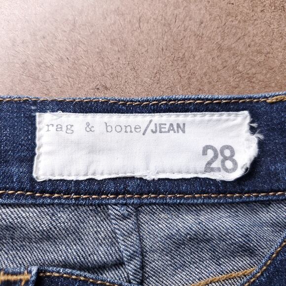 Rag & Bone Jeans Women 28 Dark Blue Skinny Distressed Casual Indie Contemporary - Picture 10 of 13